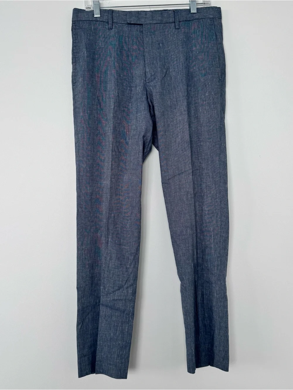 Banana Republic Linen Blend Pants Mens 32x32 Blue Slim Fit Wedding Resort Beach
